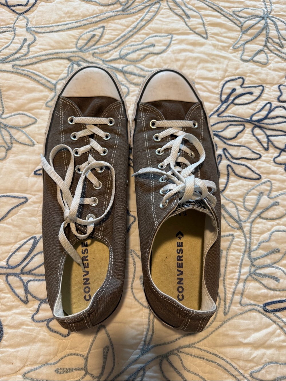 Converse Women’s Low-Top Sneakers in Brown and White